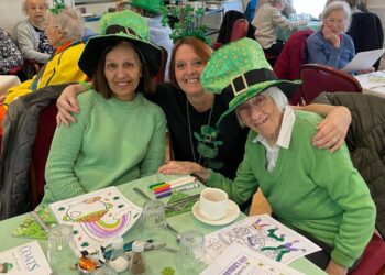 Local leprechauns (COATS visitors) help celebrate St. Patrick’s Day