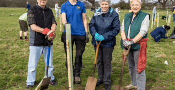Community takes part in Covid Memorial Woodland planting days 