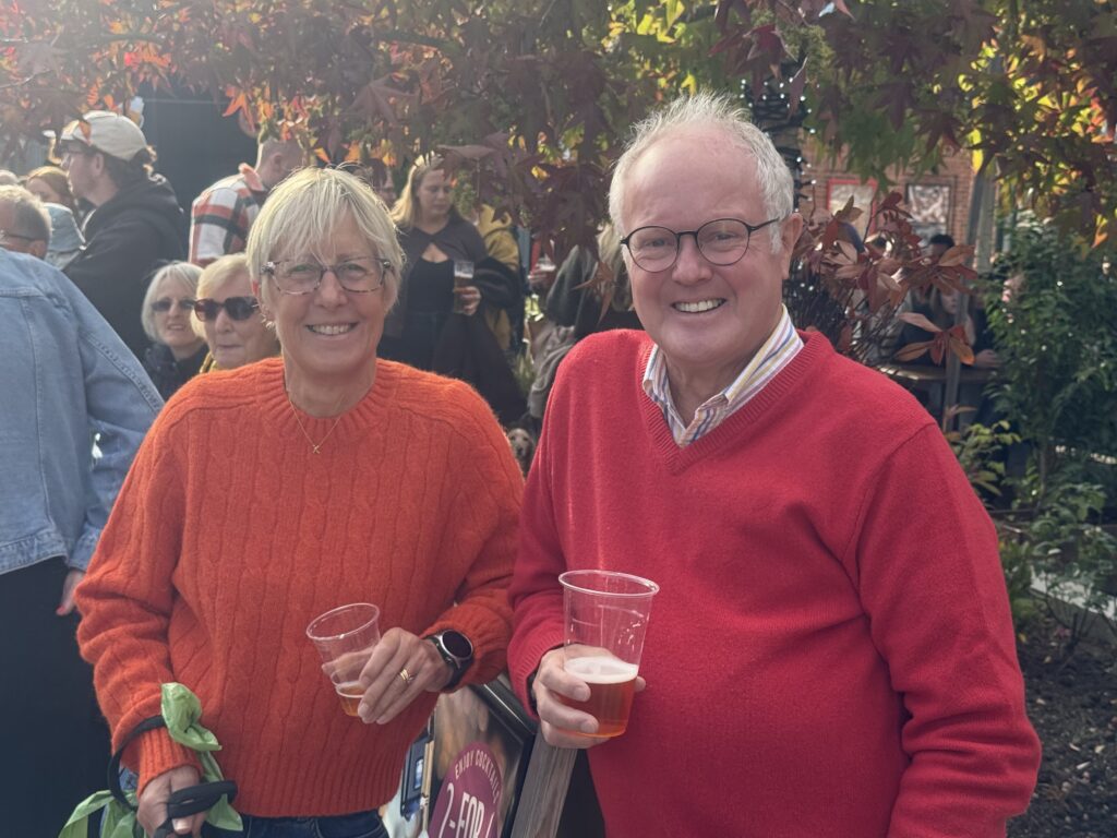 Clive Jones MP with his wife enjoying Oktoberfest Wokinhahm