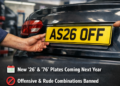 DVLA BANS HUNDREDS OF NUMBER PLATES FOR 2026