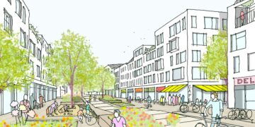 Artist's impression of the proposed Loddon Garden Village (image credit: Savills Urban Design)