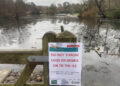 Logs On Frozen Lakes Warning sign