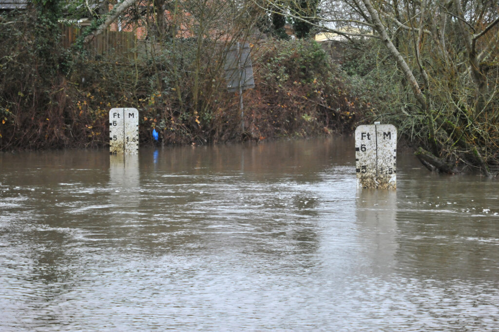 Flooded Road Charvil Wokingham