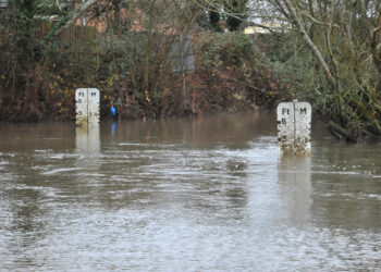Flooded Road Charvil Wokingham