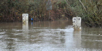 Flooded Road Charvil Wokingham