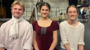 Young actors rehearsing for Frankenstein at Wokingham Youth Theatre.